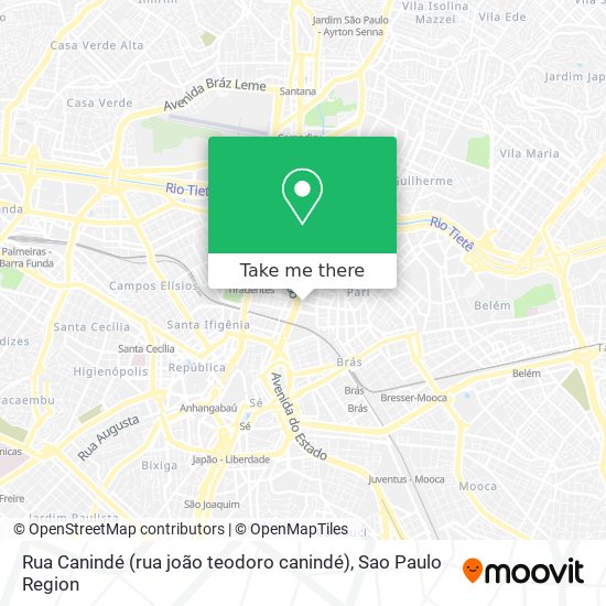 Rua Canindé (rua joão teodoro canindé) map