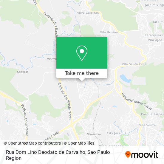 Mapa Rua Dom Lino Deodato de Carvalho