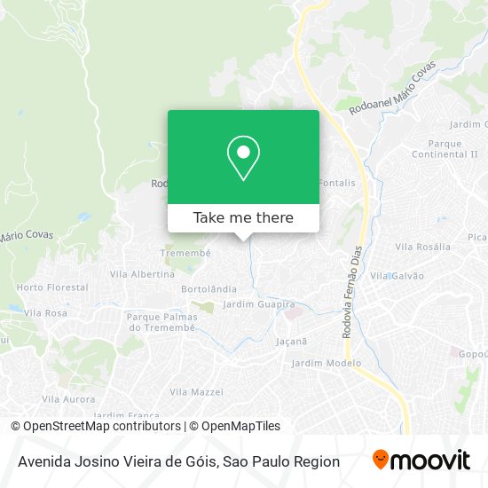 Mapa Avenida Josino Vieira de Góis
