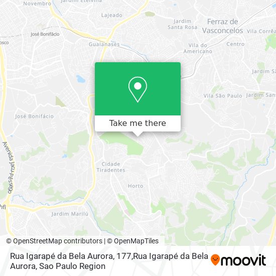 Rua Igarapé da Bela Aurora, 177,Rua Igarapé da Bela Aurora map