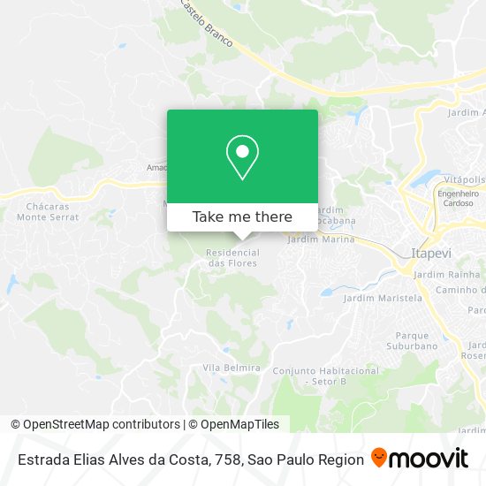 Mapa Estrada Elias Alves da Costa, 758