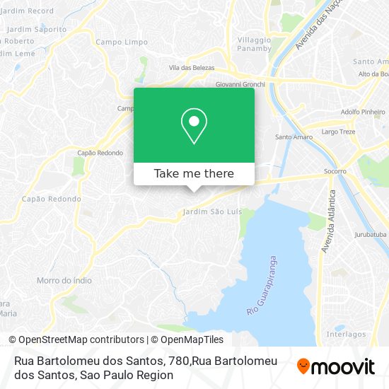 Mapa Rua Bartolomeu dos Santos, 780,Rua Bartolomeu dos Santos