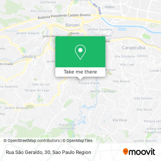 Mapa Rua São Geraldo, 30
