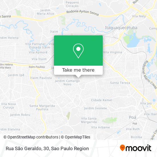 Rua São Geraldo, 30 map