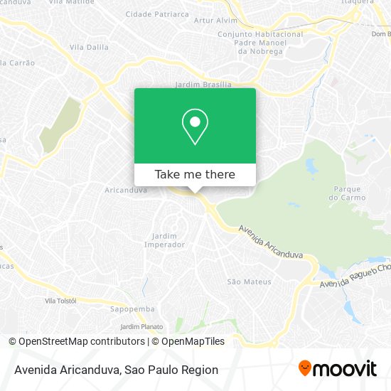 Avenida Aricanduva map