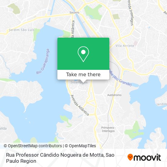 Mapa Rua Professor Cândido Nogueira de Motta