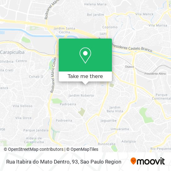 Mapa Rua Itabira do Mato Dentro, 93