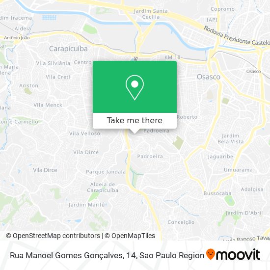 Rua Manoel Gomes Gonçalves, 14 map