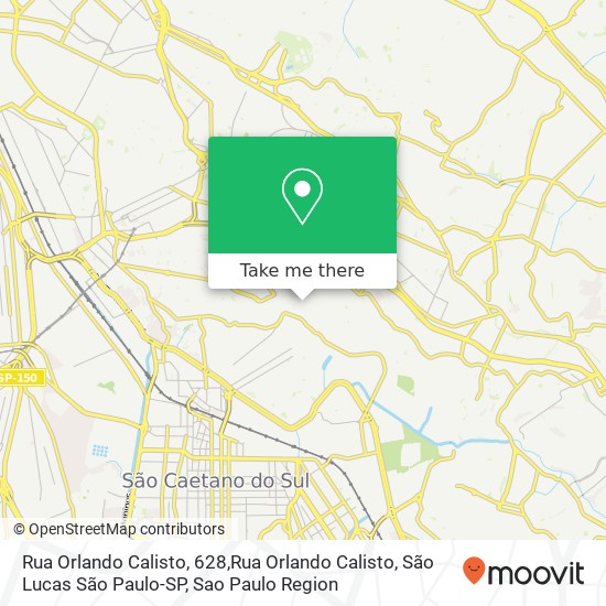 Mapa Rua Orlando Calisto, 628,Rua Orlando Calisto, São Lucas São Paulo-SP