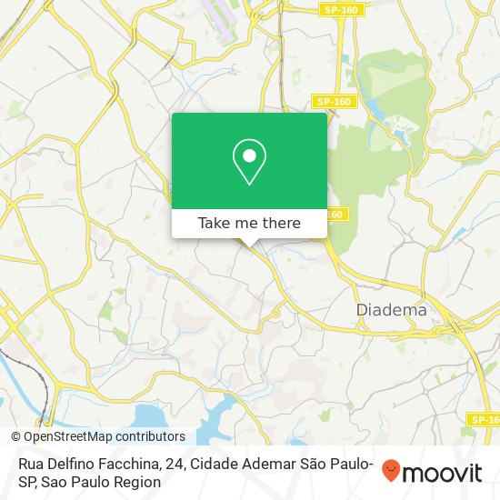 Rua Delfino Facchina, 24, Cidade Ademar São Paulo-SP map