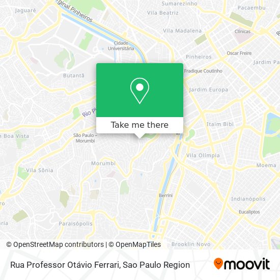 Mapa Rua Professor Otávio Ferrari