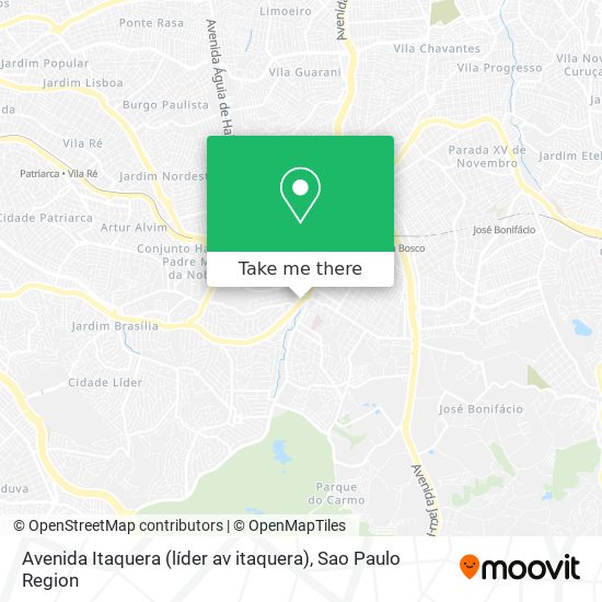 Mapa Avenida Itaquera (líder av itaquera)