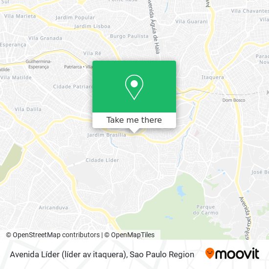 Avenida Líder (líder av itaquera) map