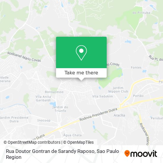 Rua Doutor Gontran de Sarandy Raposo map