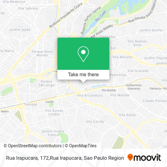 Rua Irapucara, 172,Rua Irapucara map