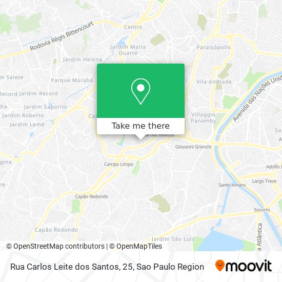 Mapa Rua Carlos Leite dos Santos, 25