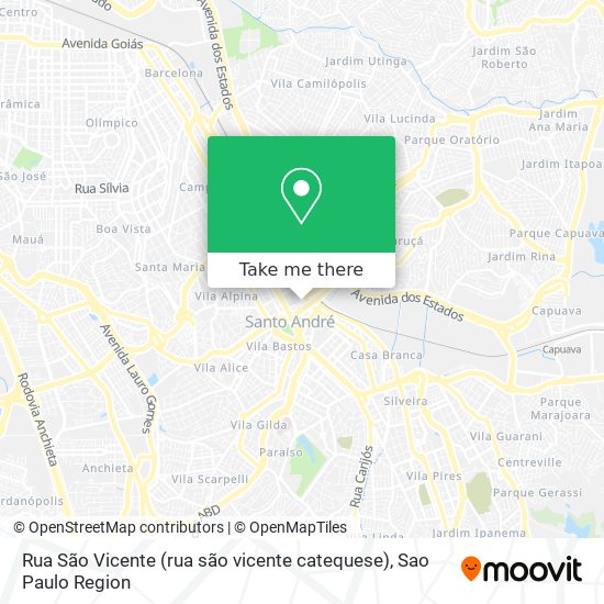 Rua São Vicente (rua são vicente catequese) map