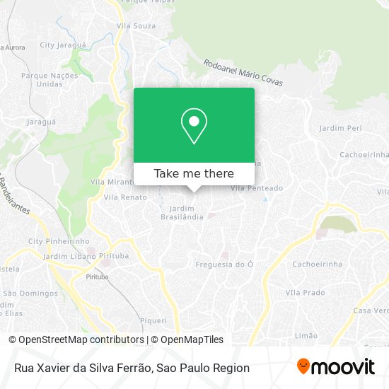 Mapa Rua Xavier da Silva Ferrão