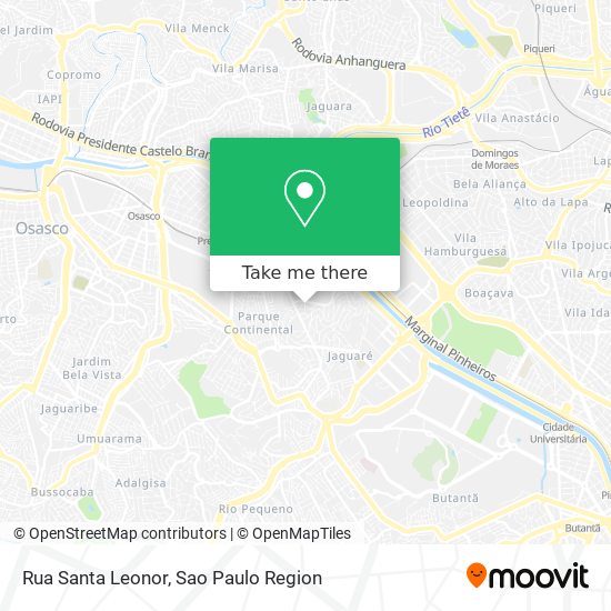 Mapa Rua Santa Leonor