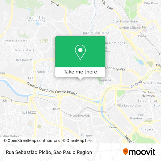 Mapa Rua Sebastião Picão