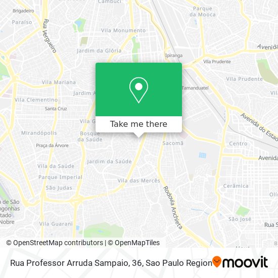 Mapa Rua Professor Arruda Sampaio, 36