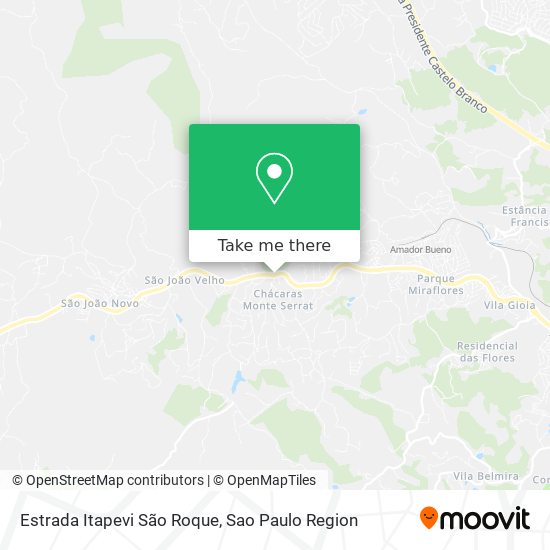 Estrada Itapevi São Roque map