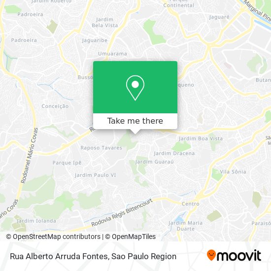 Mapa Rua Alberto Arruda Fontes