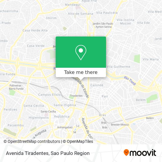 Mapa Avenida Tiradentes