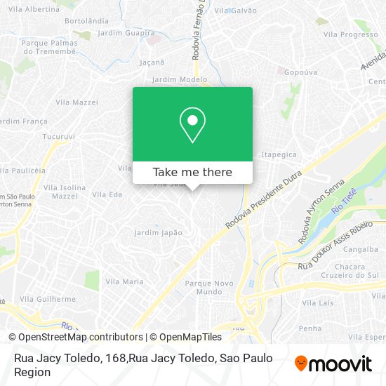 Rua Jacy Toledo, 168,Rua Jacy Toledo map