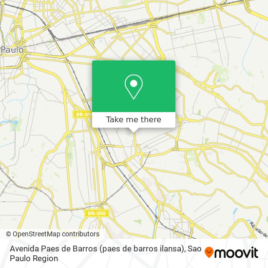 Avenida Paes de Barros (paes de barros ilansa) map