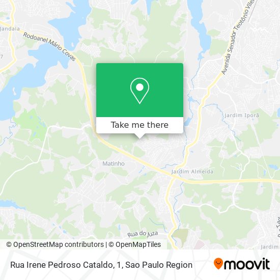Mapa Rua Irene Pedroso Cataldo, 1