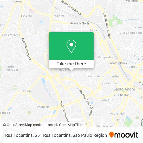 Rua Tocantins, 651,Rua Tocantins map