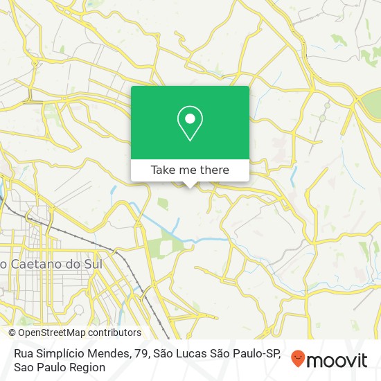 Rua Simplício Mendes, 79, São Lucas São Paulo-SP map