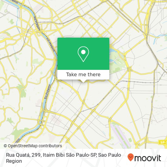 Mapa Rua Quatá, 299, Itaim Bibi São Paulo-SP
