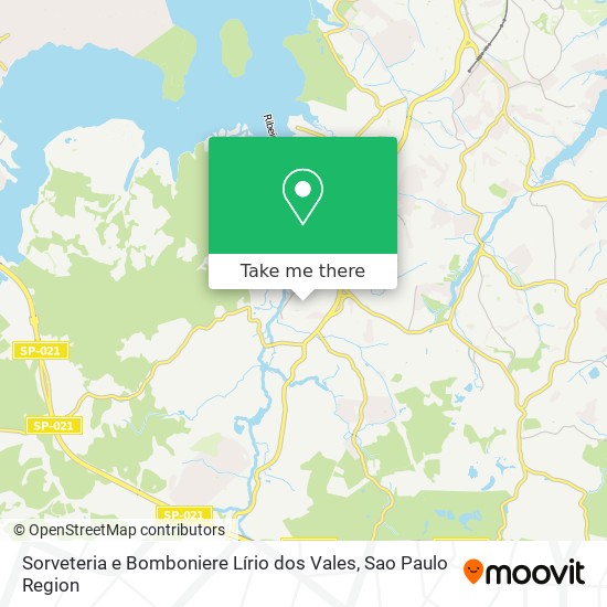 Mapa Sorveteria e Bomboniere Lírio dos Vales