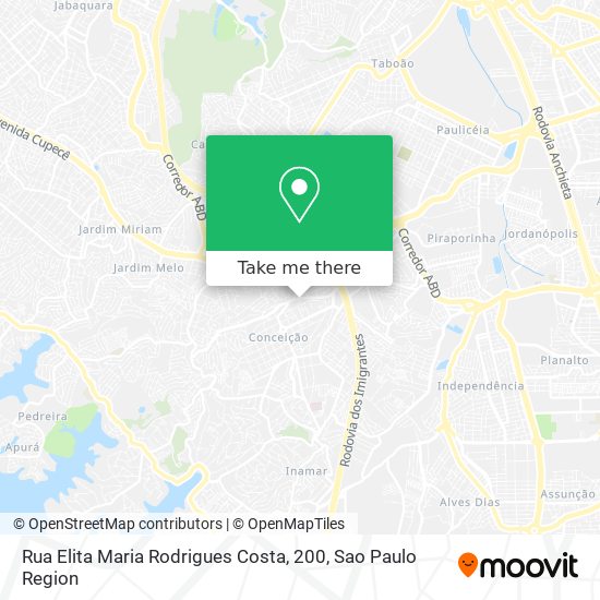 Mapa Rua Elita Maria Rodrigues Costa, 200