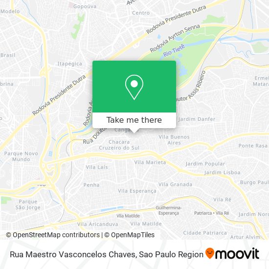 Mapa Rua Maestro Vasconcelos Chaves