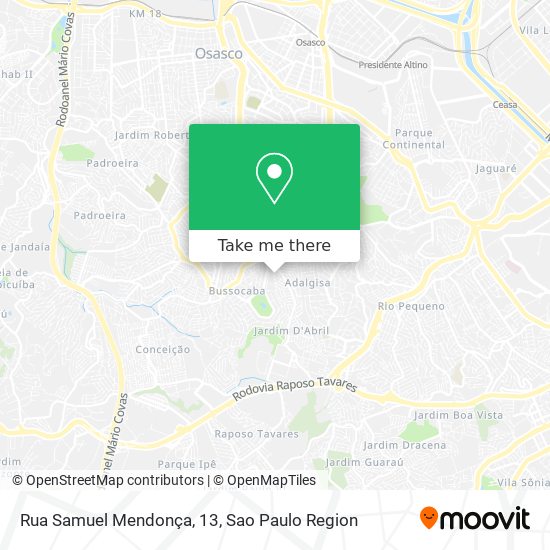 Mapa Rua Samuel Mendonça, 13