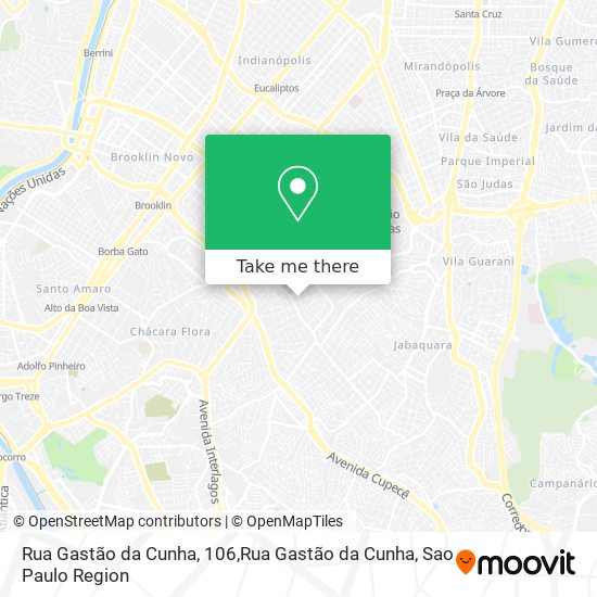 Mapa Rua Gastão da Cunha, 106,Rua Gastão da Cunha