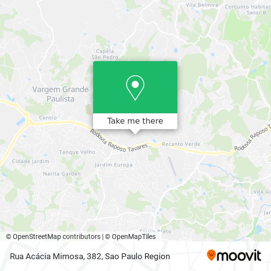 Mapa Rua Acácia Mimosa, 382