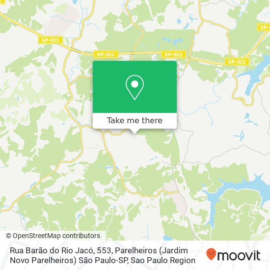Rua Barão do Rio Jacó, 553, Parelheiros (Jardim Novo Parelheiros) São Paulo-SP map