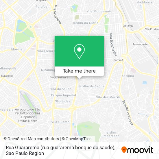 Mapa Rua Guararema (rua guararema bosque da saúde)