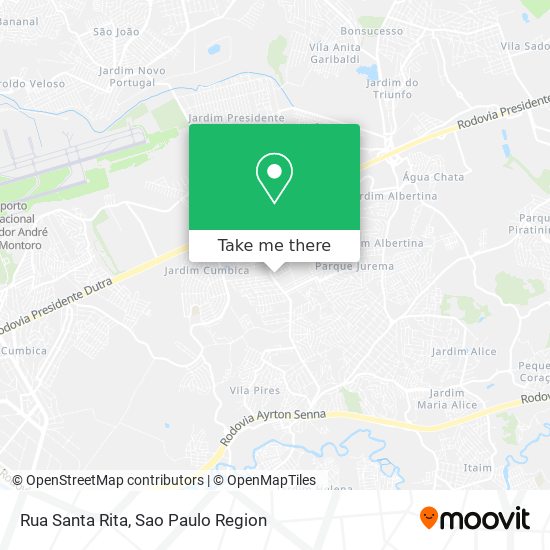 Mapa Rua Santa Rita