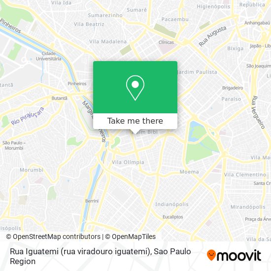 Rua Iguatemi (rua viradouro iguatemi) map