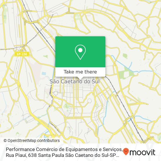 Mapa Performance Comércio de Equipamentos e Serviços, Rua Piauí, 638 Santa Paula São Caetano do Sul-SP 09541-150