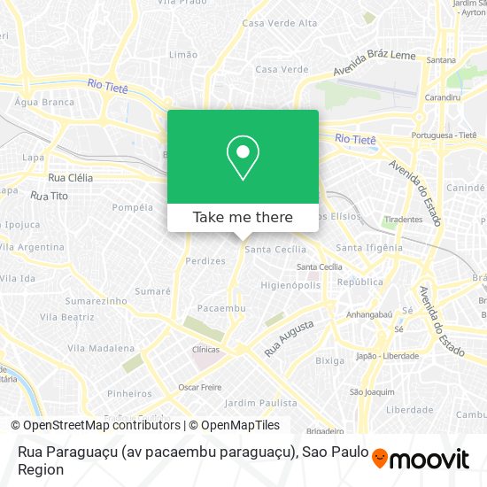 Mapa Rua Paraguaçu (av pacaembu paraguaçu)