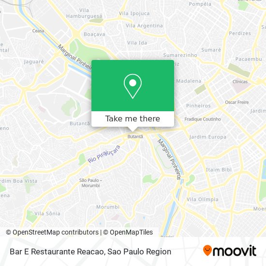 Bar E Restaurante Reacao map