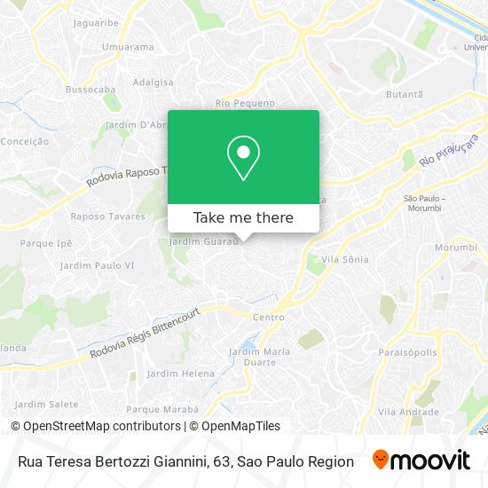 Mapa Rua Teresa Bertozzi Giannini, 63