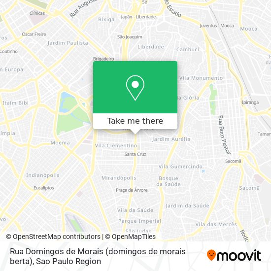 Mapa Rua Domingos de Morais (domingos de morais berta)