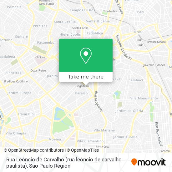 Mapa Rua Leôncio de Carvalho (rua leôncio de carvalho paulista)